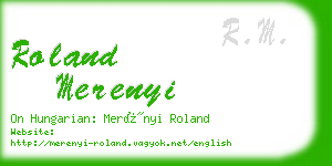 roland merenyi business card